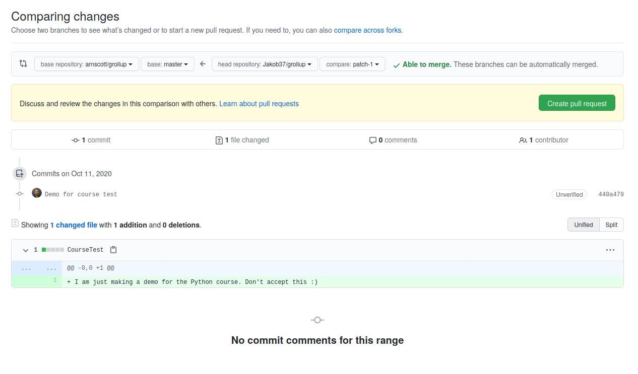 Pull request: Step 4